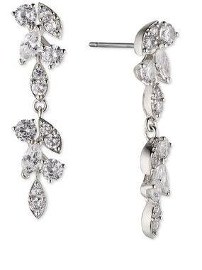 Eliot Danori Silver-Tone Linear Drop Earrings